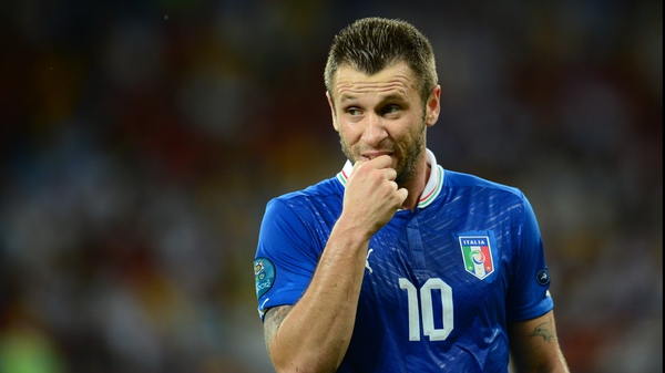 Antonio Cassano's hand was not the only part of his anatomy he put in his mouth at Euro 2012