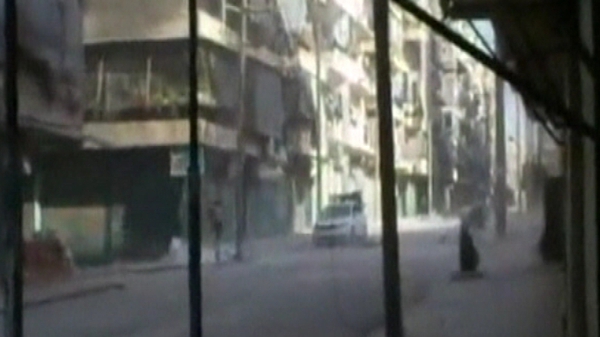 Empty streets in Aleppo