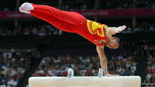 Yibing Chen performs for China at North Greenwich Arena