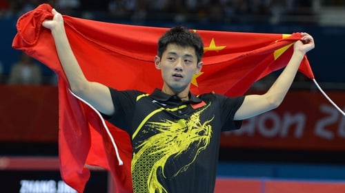 Zhang Jike has taken gold in men's singles table tennis