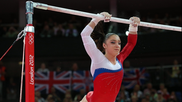 Aliya Mustafina claimed a shock gold medal in the gymnastics apparatus finals