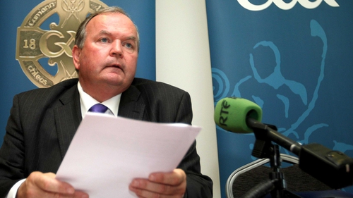 Uachtarán Liam Ó Néill spoke at the Central Council media briefing in Croke Park