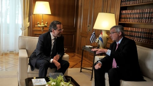 Jean-Claude Juncker and Antonis Samaras held talks in Athens today