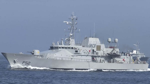 The LÉ Niamh escorted the vessel into Cork