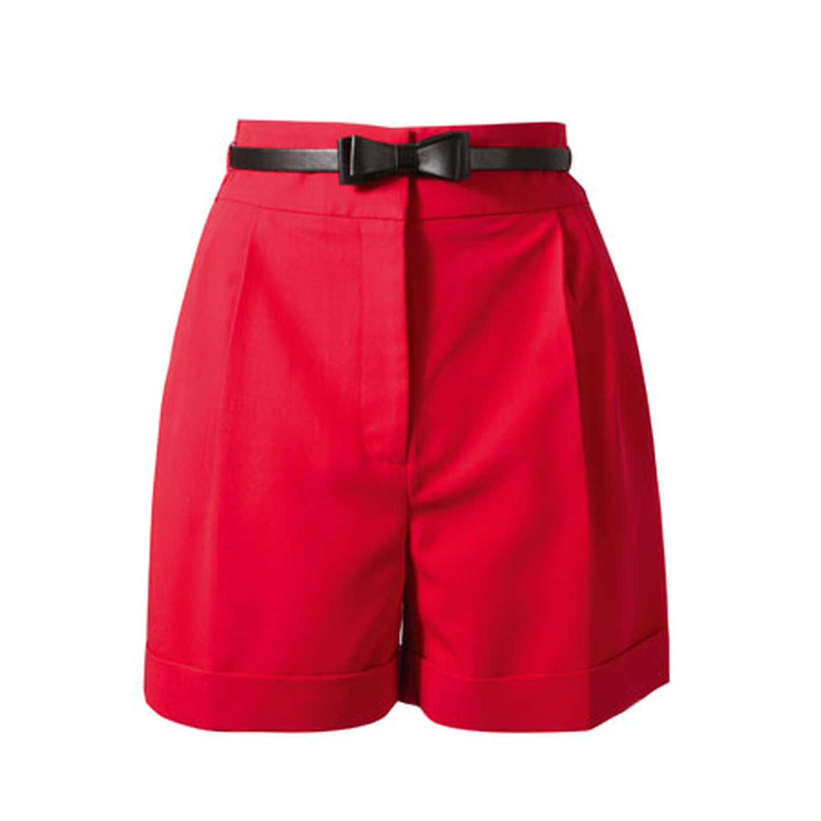 Red high waist shorts