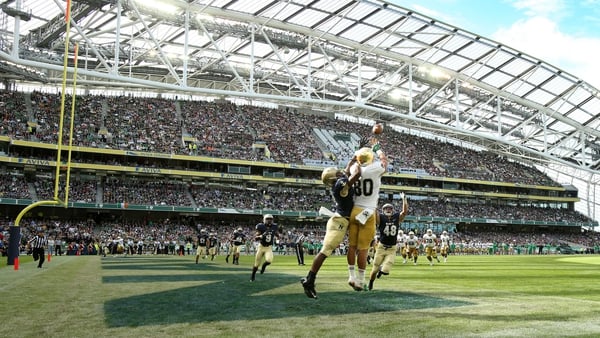 The Aviva Stadium played host to Notre Dame and Navy this afternoon