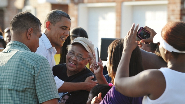Barack Obama met Louisiana residents affected by Hurricane Isaac ahead of the Democratic convention