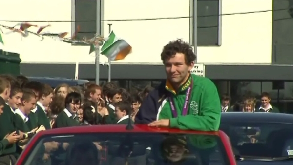 Darragh McDonald was driven around the school in a convertible