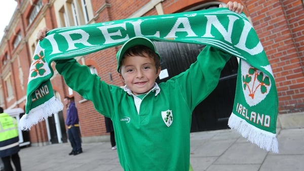 Fan Stefan McKevitt is ready to cheer on the Republic in their Craven Cottage tie with Oman