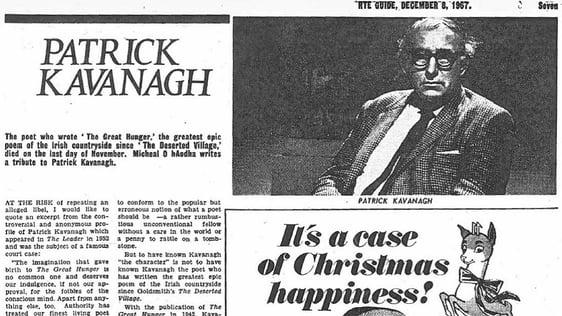 RTÉ Guide, 8 December, 1967, page 7. A Tribute to Patrick Kavanagh.
