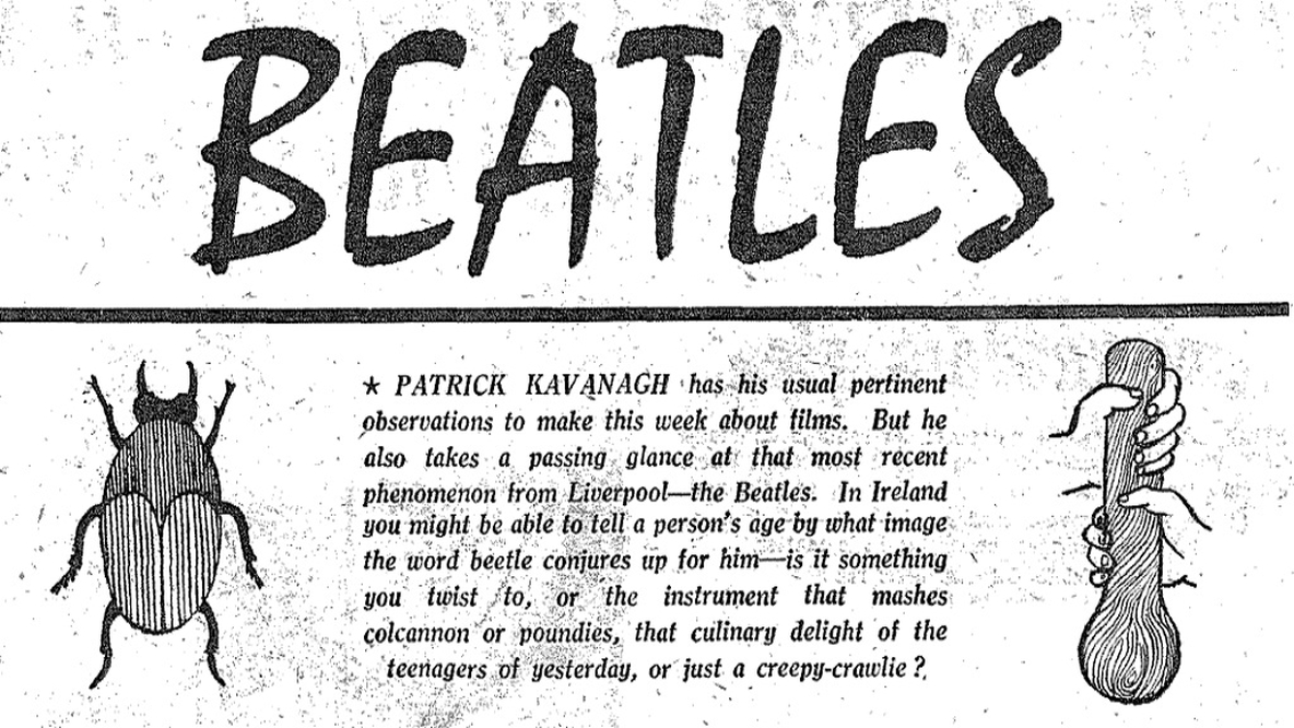 RTV Guide, 1 November, 1963, page 4. Patrick Kavanagh comments on The Beatles.