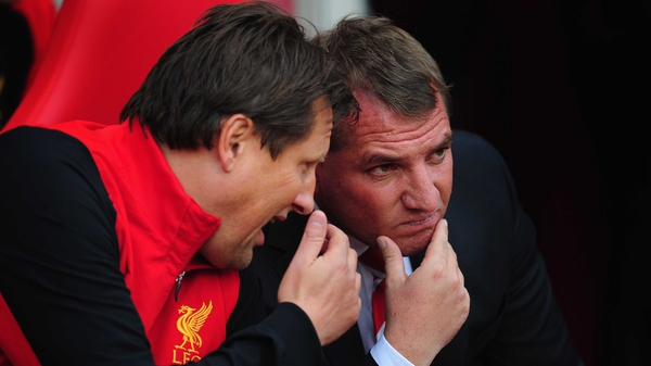 Brendan Rodgers and coach Colin Pascoe clearly have Manchester United in mind