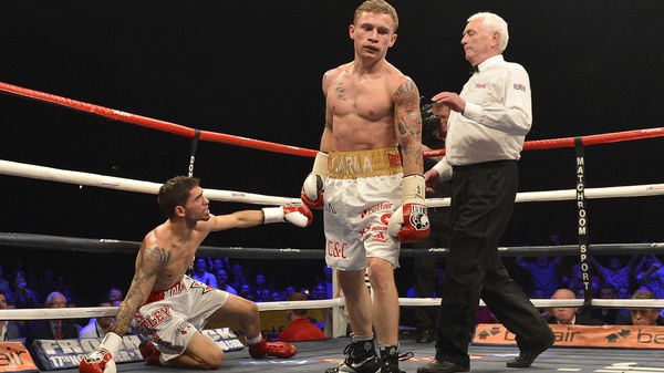 Carl Frampton dominated his Canadian opponent at the Odyssey