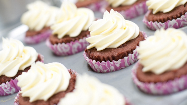 A simple and effective recipe: Red Velvet cupcakes.