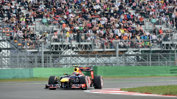 Mark Webber takes a corner during the qualifying session of the Korean Grand Prix in Yeongam