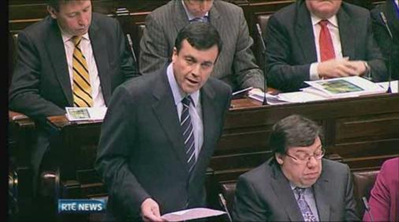 Brian Lenihan announces Budget 2011 in Dail Eireann on 07 December, 2011.