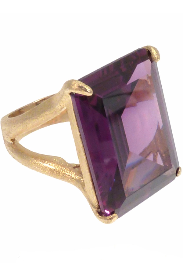 Gold Plated Purple Cocktail Ring €84 from www.whatsabouttown.com