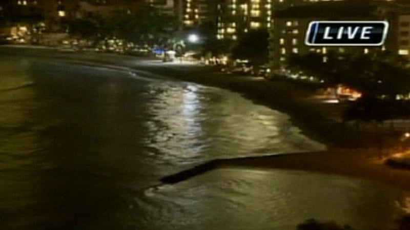 When does tsunami hit hawaii today
