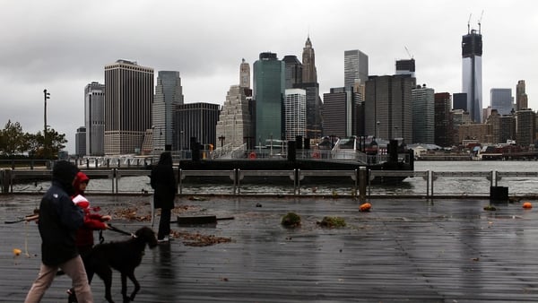 Manhattan is viewed after much of the city lost electricity due to the affects of Sandy