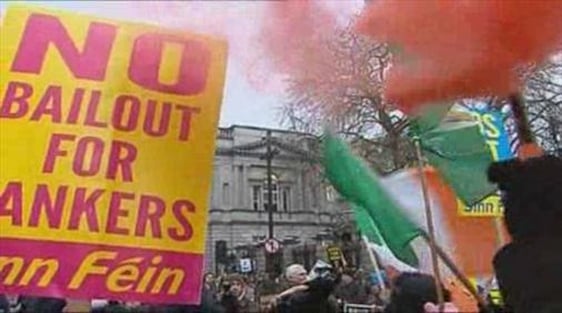 Budget 2011 Protests Outside Leinster House
