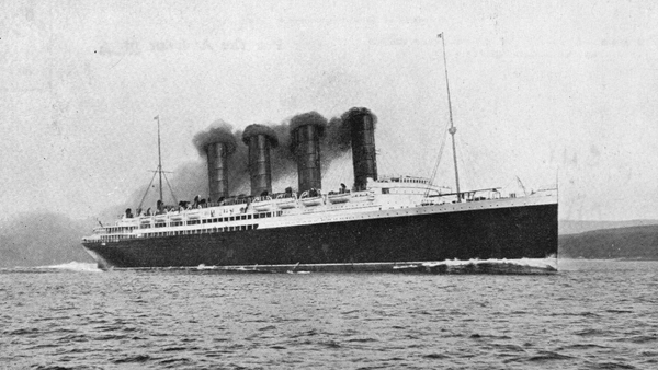 Lusitania sank in 1915 with the loss of 1,201 lives