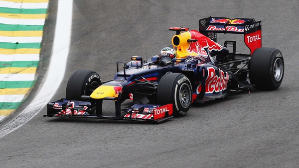 Sebastian Vettel in action at the Brazilian Grand Prix