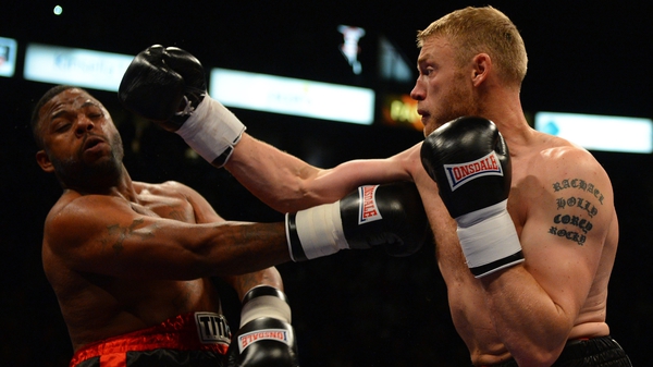 Andrew Flintoff was successful in his boxing debut
