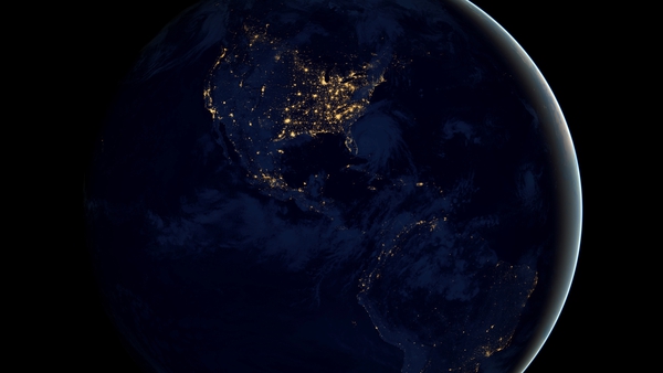 The image is a global composite image, constructed using cloud-free night images (Pic: NASA)