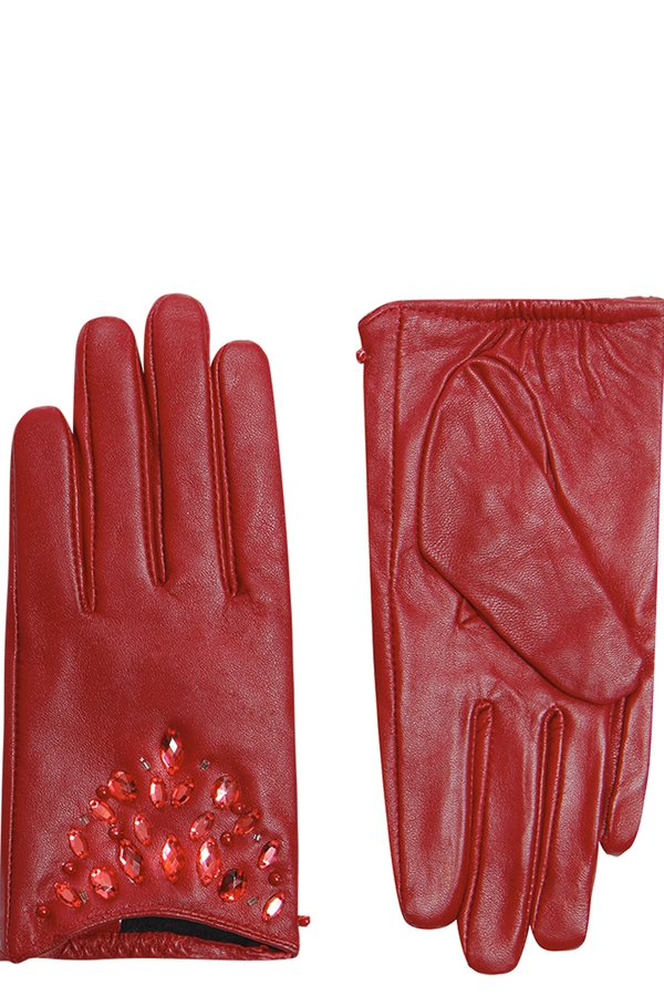 Jewelled leather gloves, €28 at boohoo.com