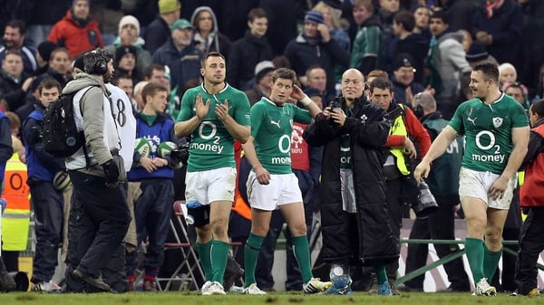 Tommy Bowe (left) and Richardt Strauss (third from left) both suffered ligament damage at the weekend