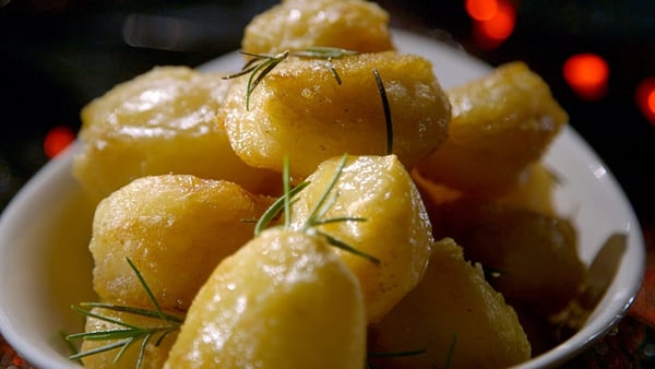 Kevin Dundon's garlic roast potatoes - just in time for Christmas.