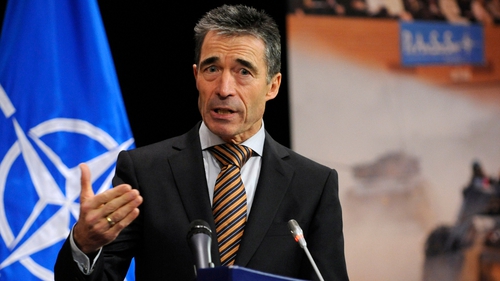 Anders Fogh Rasmussen said the missile launches were the act of a 'desperate regime'