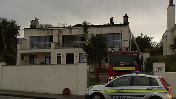 Several units of the fire brigade attended a blaze at an apartment block in Sandycove