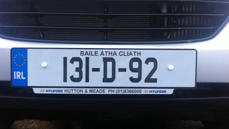 New registration plate