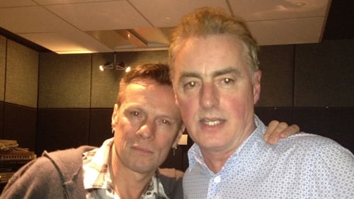 Larry Mullen with RTÉ 2fm's Dave Fanning