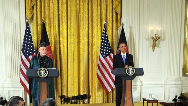 Barack Obama with Hamid Karzai will announce the next steps in the US troop drawdown in Afghanistan in coming months