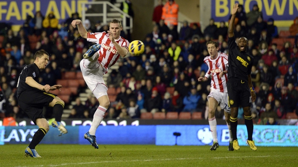 An agile Ryan Shawcross gave Stoke the lead at the Britannia Stadium