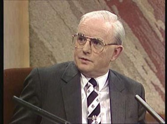 Jimmy Magee on The Late Late Show in 1989.