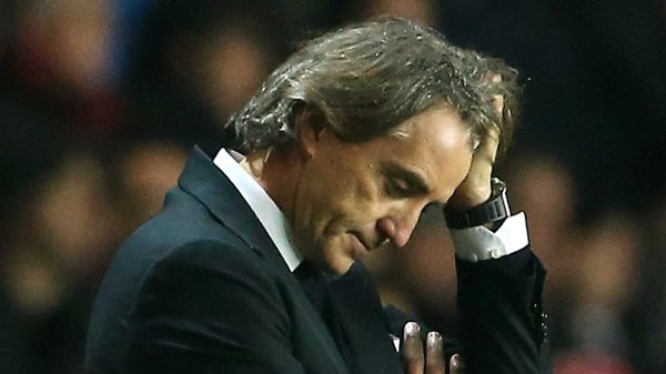 Roberto Mancini was visibly stressed after his side's defeat to Southampton