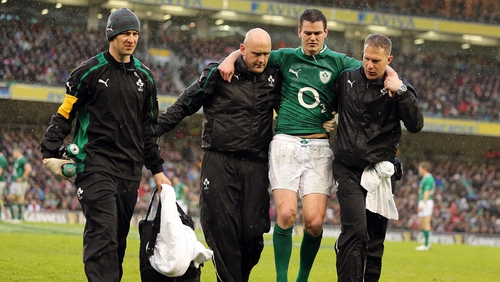 Johnny Sexton lasted just half an hour when Ireland lost to England in last season's encounter, going off with a hamstring injury