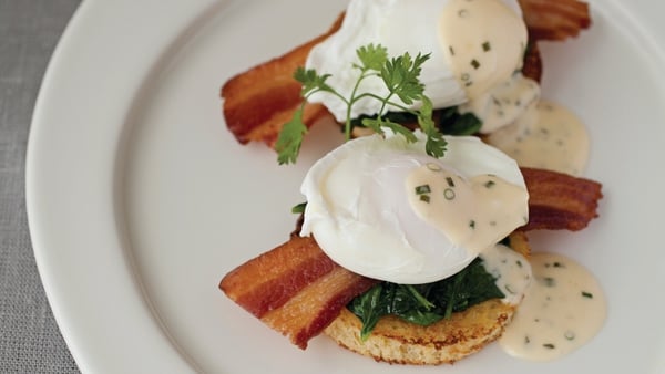 This is our version of eggs Benedict