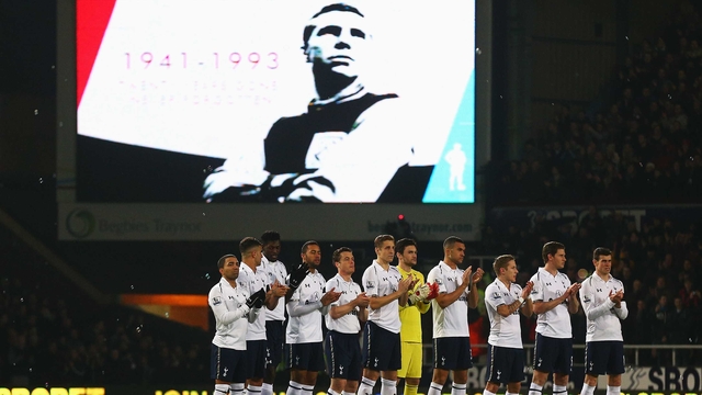 Tottenham players applaud as West Ham mark the 20th anniversary of the passing of Bobby Moore