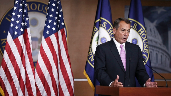 Republican John Boehner blamed Democrats for the fiscal crisis