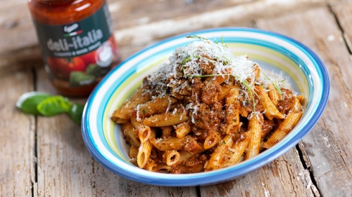 Beef Ragout with Porcini Mushrooms and Penne Pasta