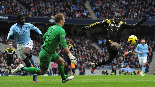 Demba Ba in action against Man City