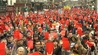 Protesters showed the Government a red card over its economic policies