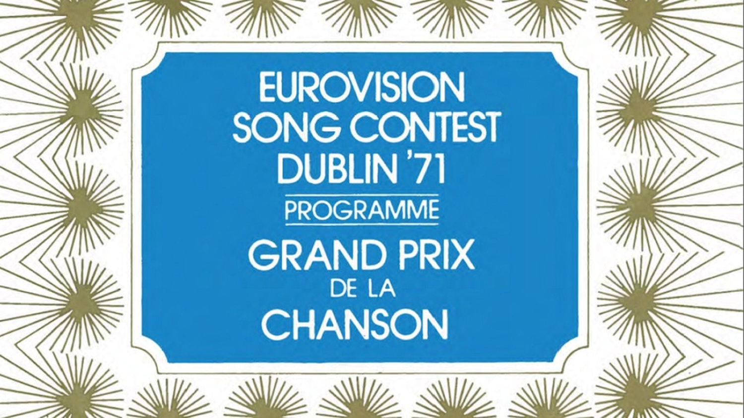 RTÉ Archives Entertainment 1971 Eurovision Song Contest