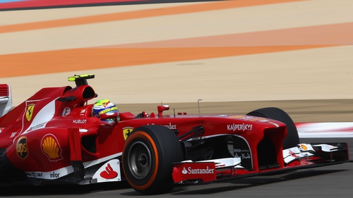 Felipe Massa in his Ferrari