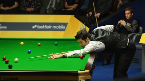 Ronnie O'Sullivan is into the last eight at the Crucible