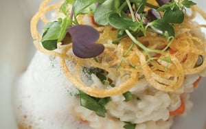 Neven Maguire's Celeriac and Baby Carrot Risotto with Sherry Vinegar Caramel and Crispy Potato Rösti